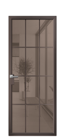 Дверь межкомнатная Frame 12 Цвет Антик Покрытие Алюминий  Наличник Скрытый короб Цена 99020