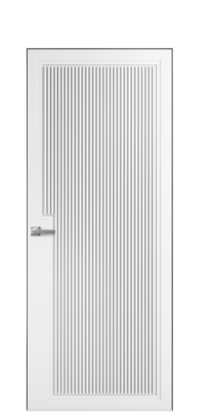 Дверь межкомнатная Step 03 Цвет Белый Покрытие Эмаль  Наличник Скрытый короб хром Цена 51950