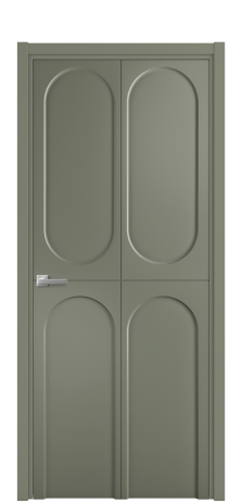 Дверь межкомнатная Ансе 4 Цвет Зеленый Покрытие Эмаль  Наличник L 50 Цена 45918