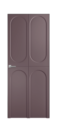 Дверь межкомнатная Anse 4 Цвет Лиловый Покрытие Эмаль  Наличник Скрытый короб хром Цена 45893