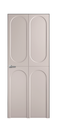 Дверь межкомнатная Anse 4 Цвет Пудра Покрытие Эмаль  Наличник Скрытый короб хром Цена 36949