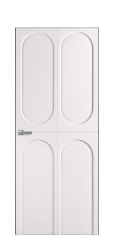 Дверь межкомнатная Anse 4 Цвет Крем Покрытие Эмаль  Наличник Скрытый короб хром Цена 61610