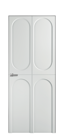 Дверь межкомнатная Anse 4 Цвет Облачный Покрытие Эмаль  Наличник Скрытый короб хром Цена 61610