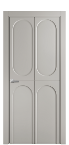 Дверь межкомнатная Anse 4 Цвет Серый Шелк Покрытие Эмаль  Наличник L 75 Цена 47325