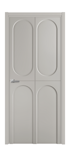 Дверь межкомнатная Ансе 4 Цвет Серый Шелк Покрытие Эмаль  Наличник L 50 Цена 44475