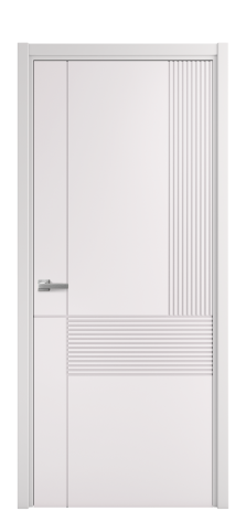 Дверь межкомнатная Mezzo 13 Цвет Крем Покрытие Эмаль  Наличник L 50 Цена 42475