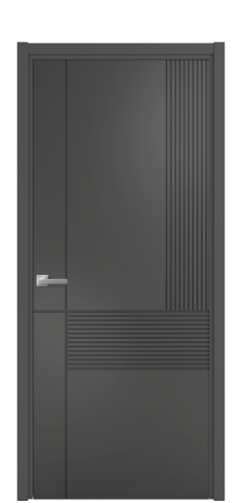 Дверь межкомнатная Mezzo 13 Цвет Антрацит Покрытие Эмаль  Наличник L 50 Цена 43818