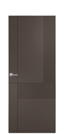 Дверь межкомнатная Mezzo 13 Цвет Коричневый Покрытие Эмаль  Наличник Скрытый короб хром Цена 60953