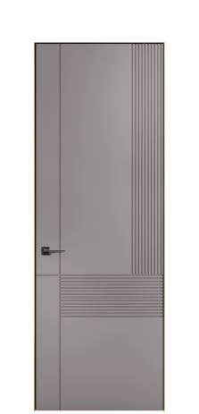 Дверь межкомнатная Меццо 13 Цвет Ирис Покрытие ЭМАЛИ Эмаль Наличник  Скрытый короб золото Цена 46895