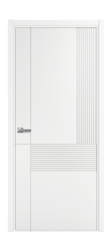 Дверь межкомнатная Mezzo 13 Цвет Белый Покрытие Эмаль  Наличник L 50 Цена 37225