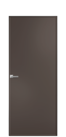 Дверь межкомнатная Line 1 Цвет Коричневый Покрытие Эмаль  Наличник Скрытый короб хром Цена 68303