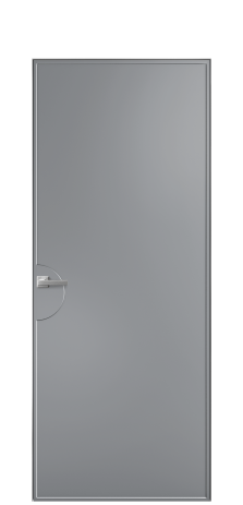 Дверь межкомнатная Line 2 Цвет Гриджио Покрытие Эмаль  Наличник Скрытый короб хром Цена 68303