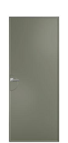 Дверь межкомнатная Line 2 Цвет Зеленый Покрытие Эмаль  Наличник Скрытый короб хром Цена 68303