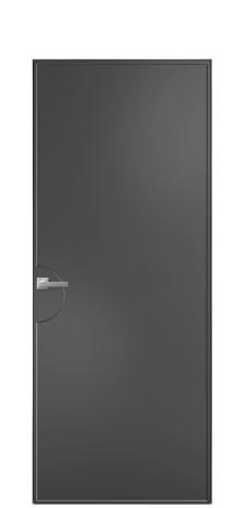 Дверь межкомнатная Line 2 Цвет Антрацит Покрытие Эмаль  Наличник Скрытый короб хром Цена 68303