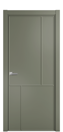 Дверь межкомнатная Line 3 Цвет Зеленый Покрытие Эмаль  Наличник L 75 Цена 51168