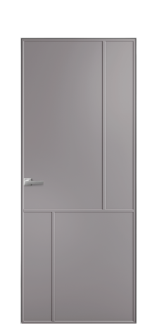 Дверь межкомнатная Line 3 Цвет Ирис Покрытие Эмаль  Наличник Скрытый короб хром Цена 49450