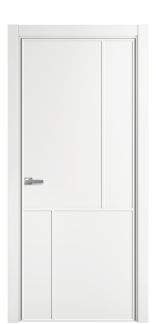 Дверь межкомнатная Line 3 Цвет Белый Покрытие Эмаль  Наличник L 75 Цена 40674