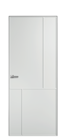 Дверь межкомнатная Line 3 Цвет Облачный Покрытие Эмаль  Наличник Скрытый короб хром Цена 66610