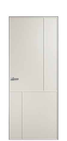 Дверь межкомнатная Line 3 Цвет Дымчатый Покрытие Эмаль  Наличник Скрытый короб хром Цена 57809