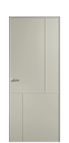 Дверь межкомнатная Line 3 Цвет Галечный Покрытие Эмаль  Наличник Скрытый короб хром Цена 68303