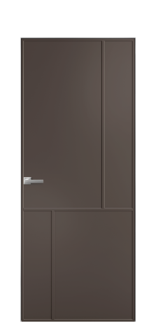 Дверь межкомнатная Line 3 Цвет Коричневый Покрытие Эмаль  Наличник Скрытый короб хром Цена 68303