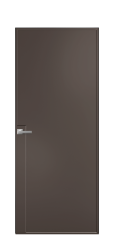 Дверь межкомнатная Line 4 Цвет Коричневый Покрытие Эмаль  Наличник Скрытый короб хром Цена 68303