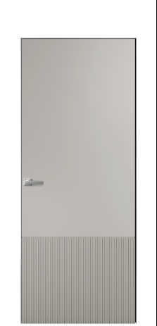 Дверь межкомнатная Breeze 2 Цвет Серый Шелк Покрытие Эмаль  Наличник Скрытый короб хром Цена 75610