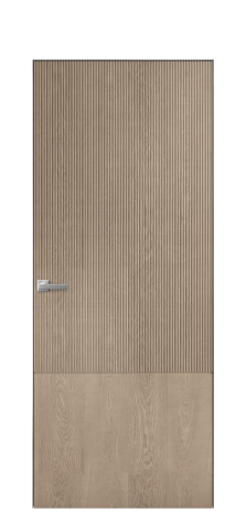 Дверь межкомнатная Breeze 3 Цвет Дуб Песочный Покрытие Шпон натуральный  Наличник Скрытый короб хром Цена 79510