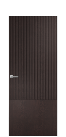 Дверь межкомнатная Breeze 3 Цвет Мореный Дуб Покрытие Шпон натуральный  Наличник Скрытый короб хром Цена 79510