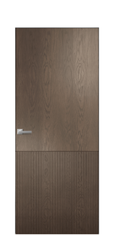 Дверь межкомнатная Breeze 4 Цвет Дуб Марракеш Покрытие Шпон натуральный  Наличник Скрытый короб хром Цена 62350