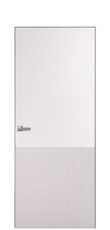 Дверь межкомнатная Breeze 4 Цвет Крем Покрытие Эмаль  Наличник Скрытый короб хром Цена 75610