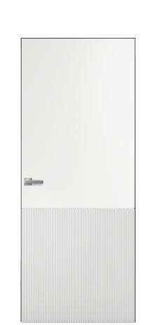 Дверь межкомнатная Бриз 4 Цвет Белый Покрытие Эмаль  Наличник Скрытый короб хром Цена 58450