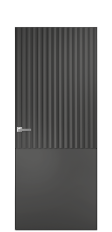 Дверь межкомнатная Breeze 5 Цвет Антрацит Покрытие Эмаль  Наличник Скрытый короб хром Цена 77753