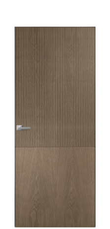 Дверь межкомнатная Breeze 5 Цвет Дуб Мускат Покрытие Шпон натуральный  Наличник Скрытый короб хром Цена 79510