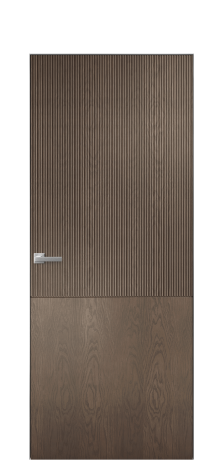 Дверь межкомнатная Breeze 5 Цвет Дуб Марракеш Покрытие Шпон натуральный  Наличник Скрытый короб хром Цена 79510