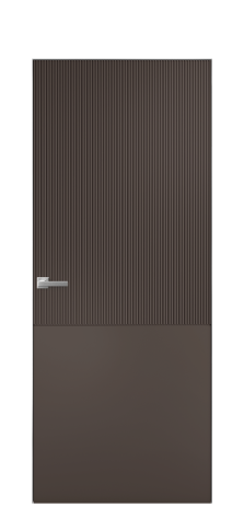 Дверь межкомнатная Бриз 5 Цвет Коричневый Покрытие Эмаль  Наличник Скрытый короб хром Цена 60593