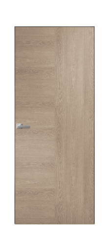 Дверь межкомнатная Unit 09 Цвет Дуб Песочный Покрытие Шпон натуральный  Наличник Скрытый короб хром Цена 69010