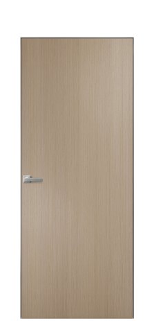 Дверь межкомнатная Секрет 59-00 Цвет Дюна 607S Покрытие Шпон Файн Лайн вертикаль Наличник Скрытый короб хром Цена 38450