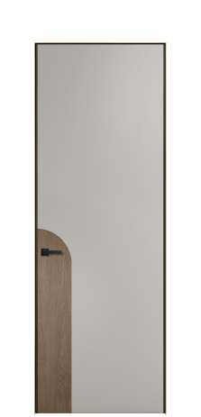 Дверь межкомнатная Дуэт 20 Цвет Серый Шелк Покрытие ЭМАЛИ Эмаль Наличник  Скрытый короб золото Цена 55214
